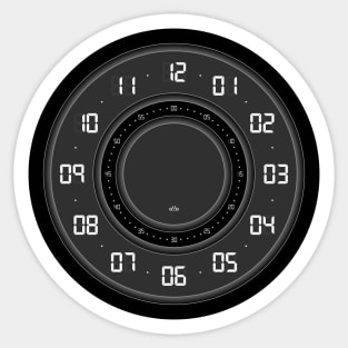 Analog-digital clock Sticker